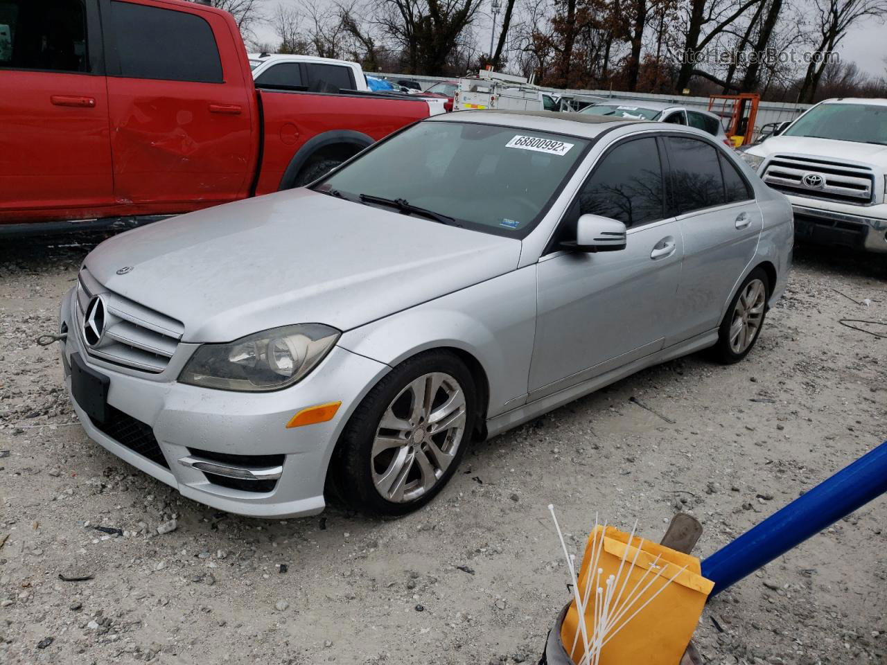 2012 Mercedes-benz C 250 Silver vin: WDDGF4HB9CA599057