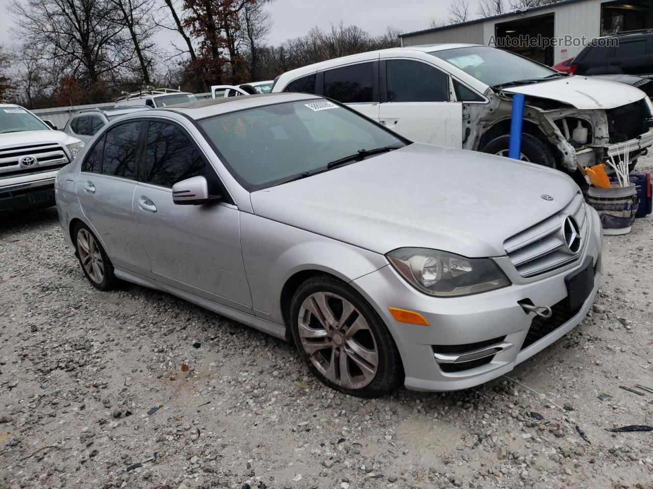 2012 Mercedes-benz C 250 Silver vin: WDDGF4HB9CA599057