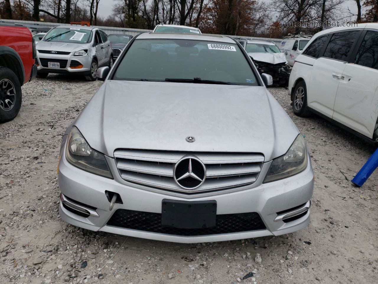 2012 Mercedes-benz C 250 Silver vin: WDDGF4HB9CA599057