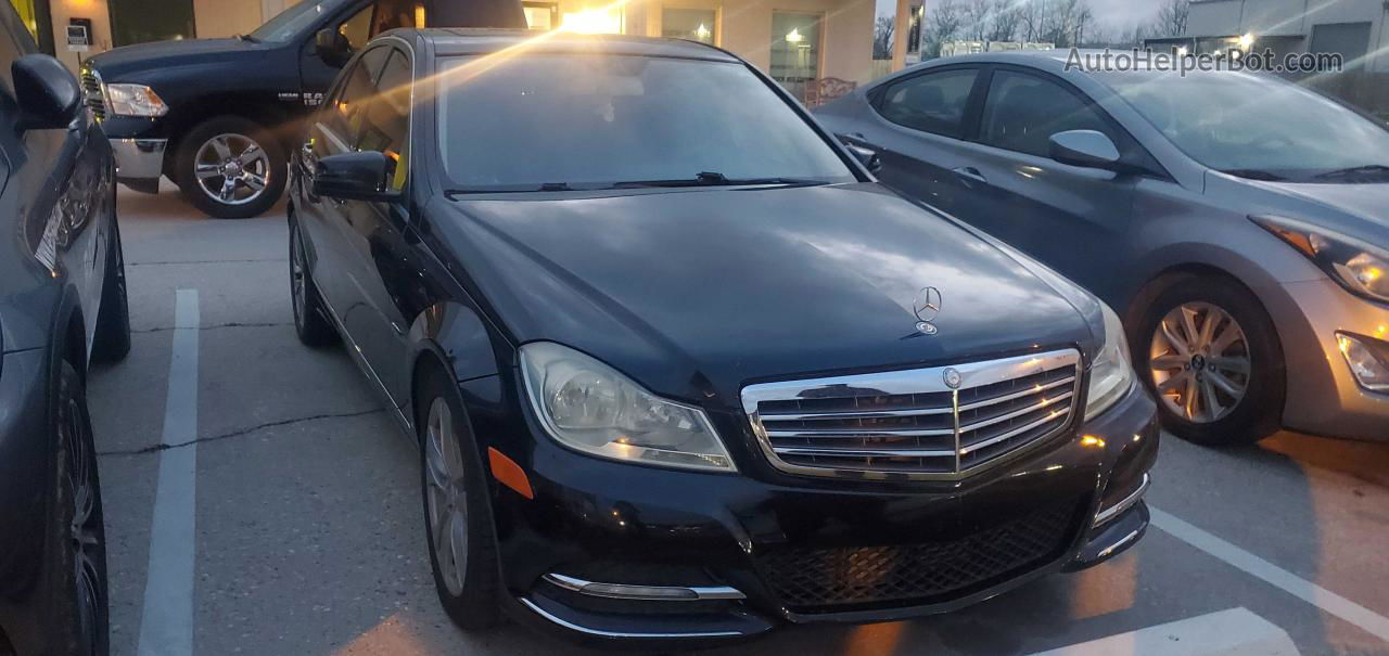 2012 Mercedes-benz C 250 Black vin: WDDGF4HB9CA619131