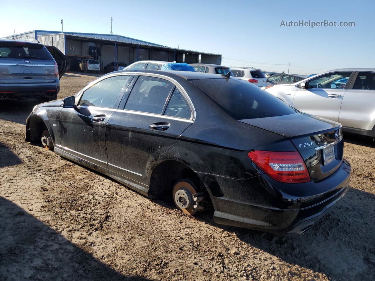 2012 Mercedes-benz C 250 Черный vin: WDDGF4HB9CR191708