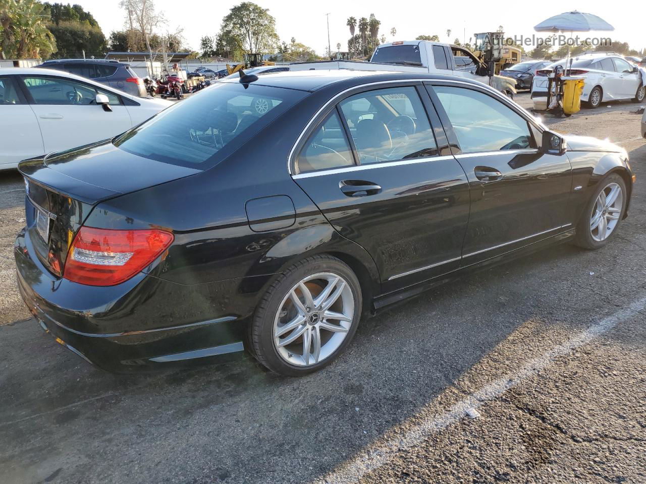 2012 Mercedes-benz C 250 Black vin: WDDGF4HB9CR213836