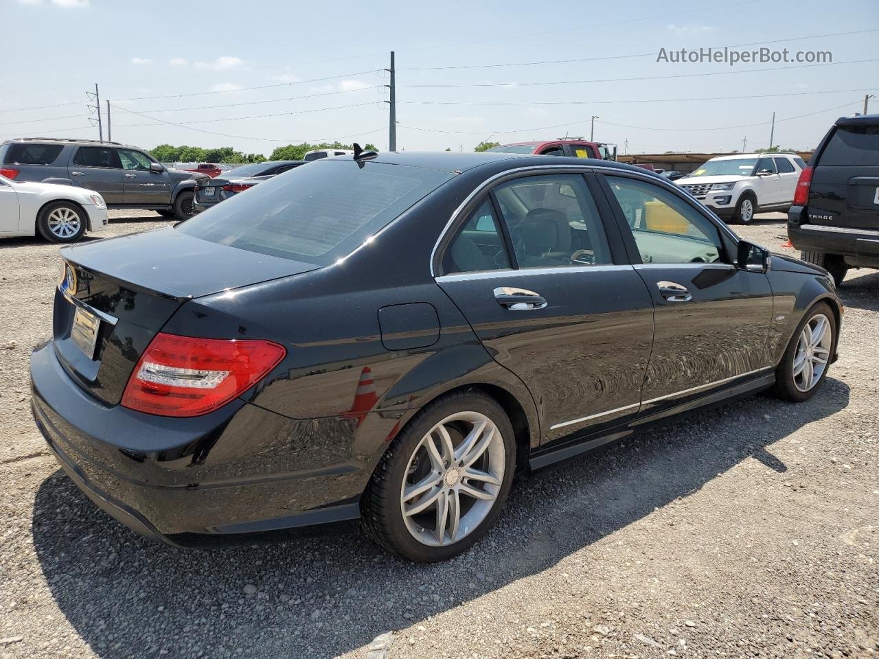 2012 Mercedes-benz C 250 Black vin: WDDGF4HB9CR220527