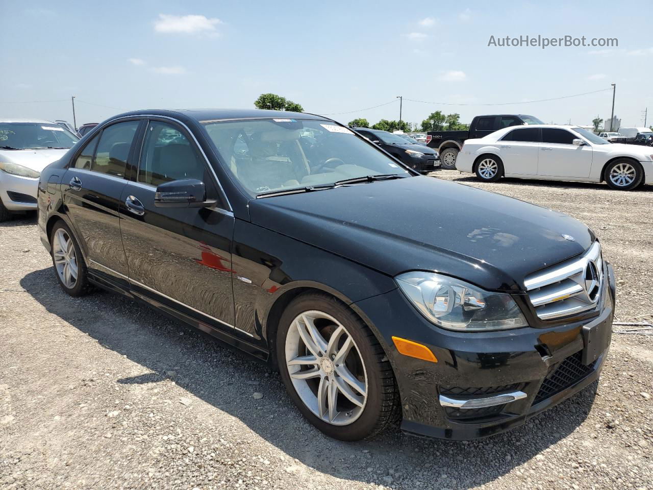 2012 Mercedes-benz C 250 Black vin: WDDGF4HB9CR220527