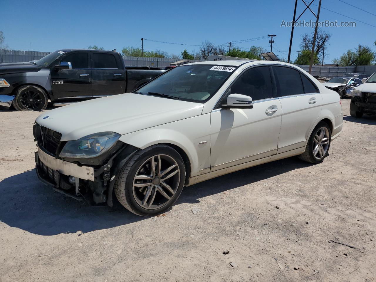 2012 Mercedes-benz C 250 Beige vin: WDDGF4HB9CR223704