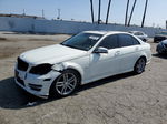 2012 Mercedes-benz C 250 White vin: WDDGF4HB9CR232581