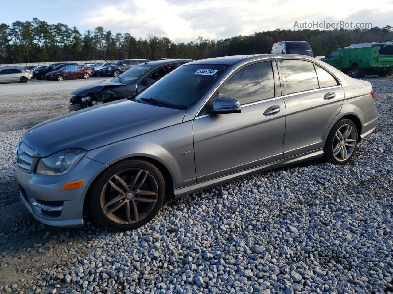 2012 Mercedes-benz C 250 Gray vin: WDDGF4HBXCA606856