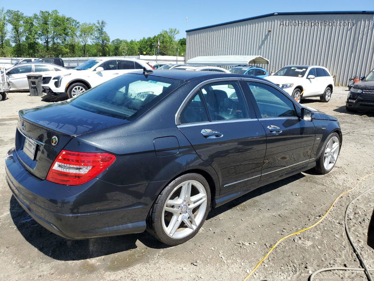 2012 Mercedes-benz C 250 Black vin: WDDGF4HBXCA615122