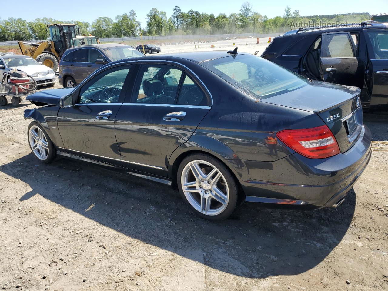 2012 Mercedes-benz C 250 Black vin: WDDGF4HBXCA615122