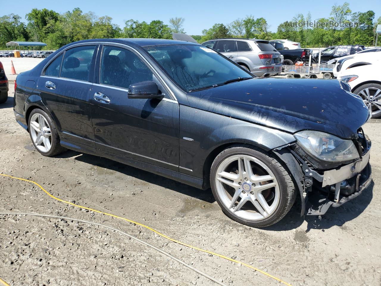 2012 Mercedes-benz C 250 Black vin: WDDGF4HBXCA615122