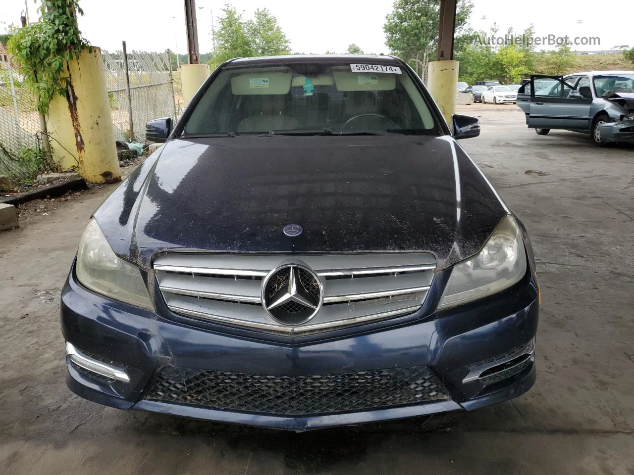 2012 Mercedes-benz C 250 Blue vin: WDDGF4HBXCR202179