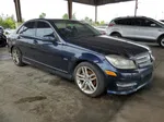 2012 Mercedes-benz C 250 Blue vin: WDDGF4HBXCR202179