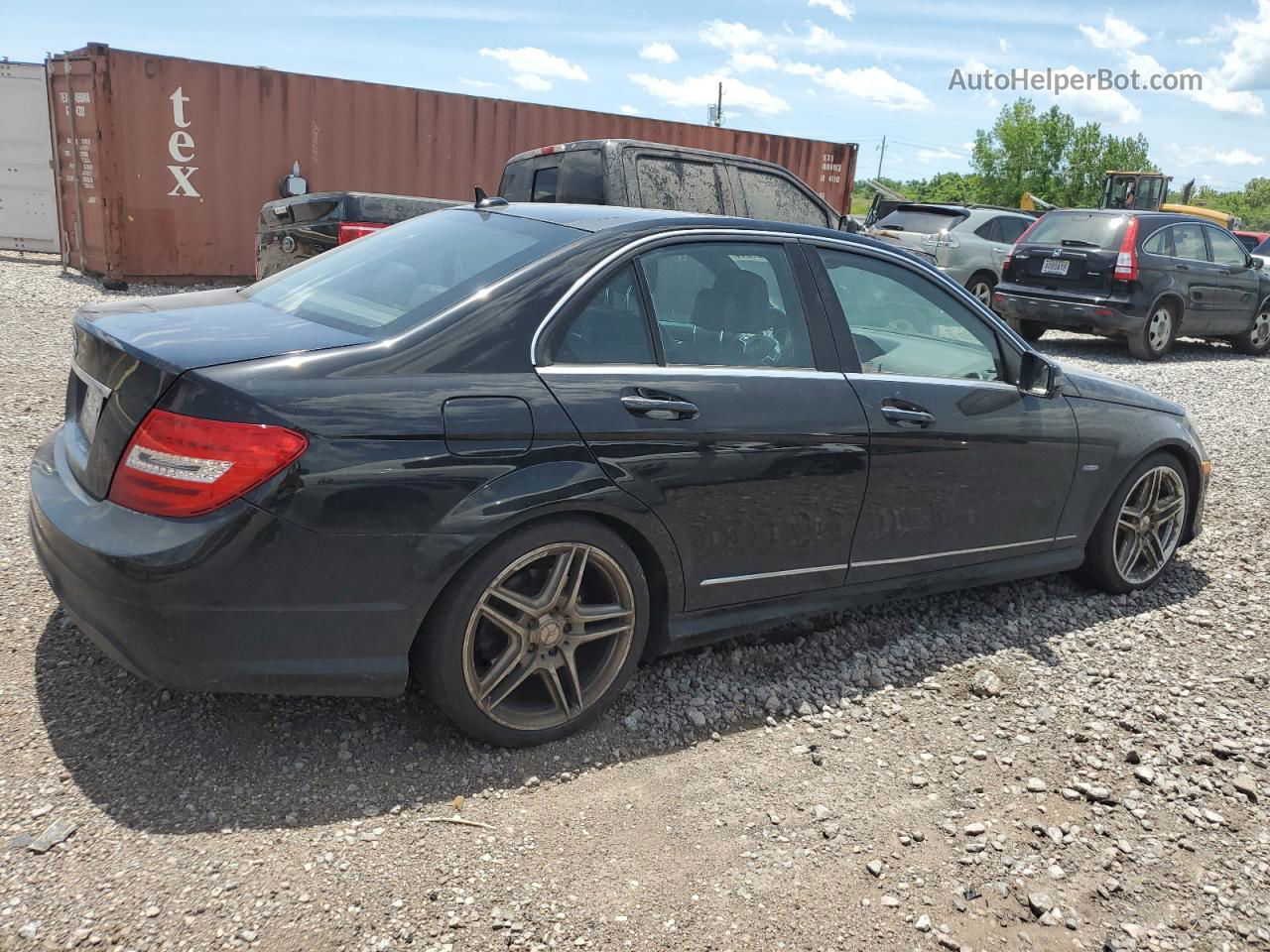 2012 Mercedes-benz C 250 Black vin: WDDGF4HBXCR216552