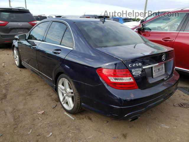 2012 Mercedes-benz C 250 Blue vin: WDDGF4HBXCR232850