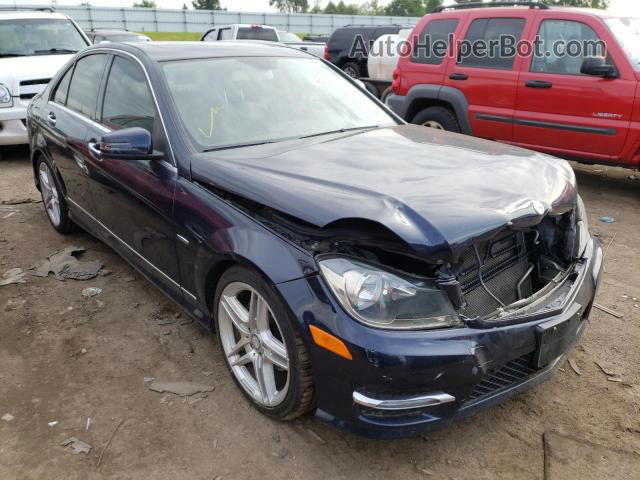 2012 Mercedes-benz C 250 Blue vin: WDDGF4HBXCR232850