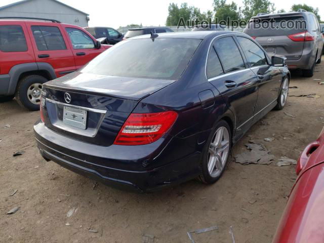 2012 Mercedes-benz C 250 Blue vin: WDDGF4HBXCR232850