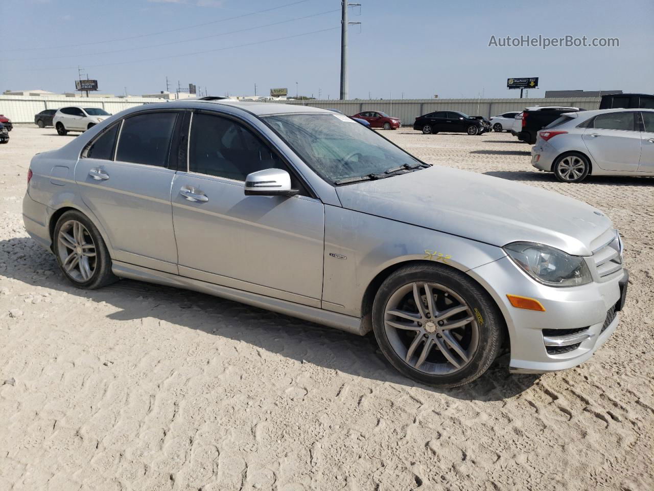 2012 Mercedes-benz C 250 Silver vin: WDDGF4HBXCR240088