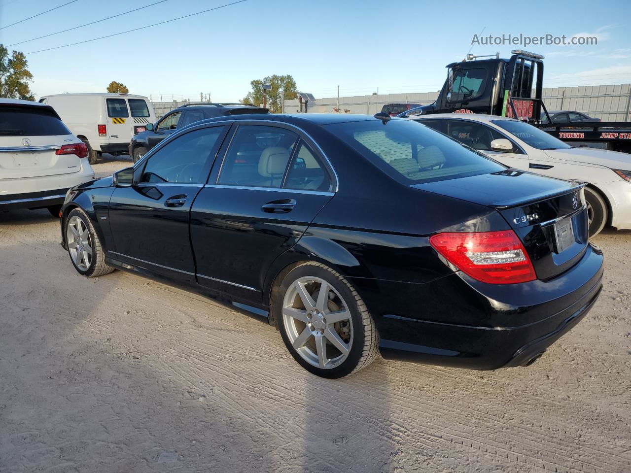 2012 Mercedes-benz C 350 Black vin: WDDGF5HB4CR238746