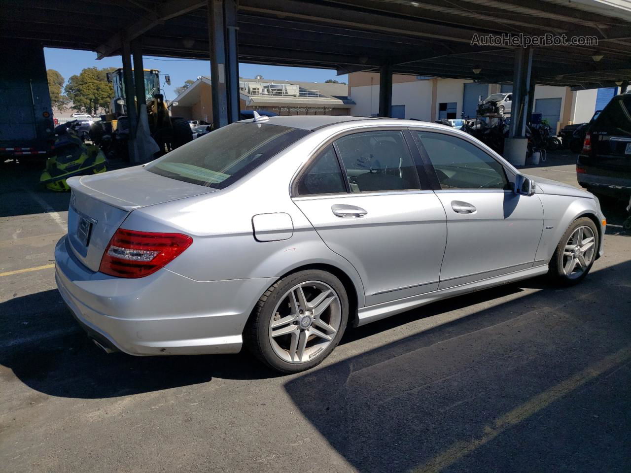 2012 Mercedes-benz C 350 Silver vin: WDDGF5HB9CA604215