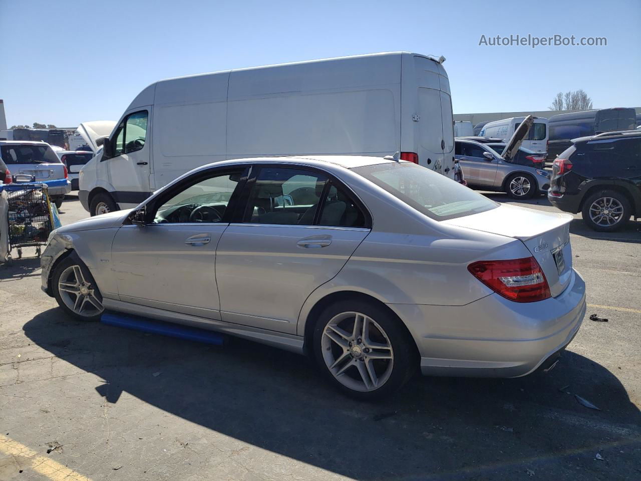 2012 Mercedes-benz C 350 Silver vin: WDDGF5HB9CA604215