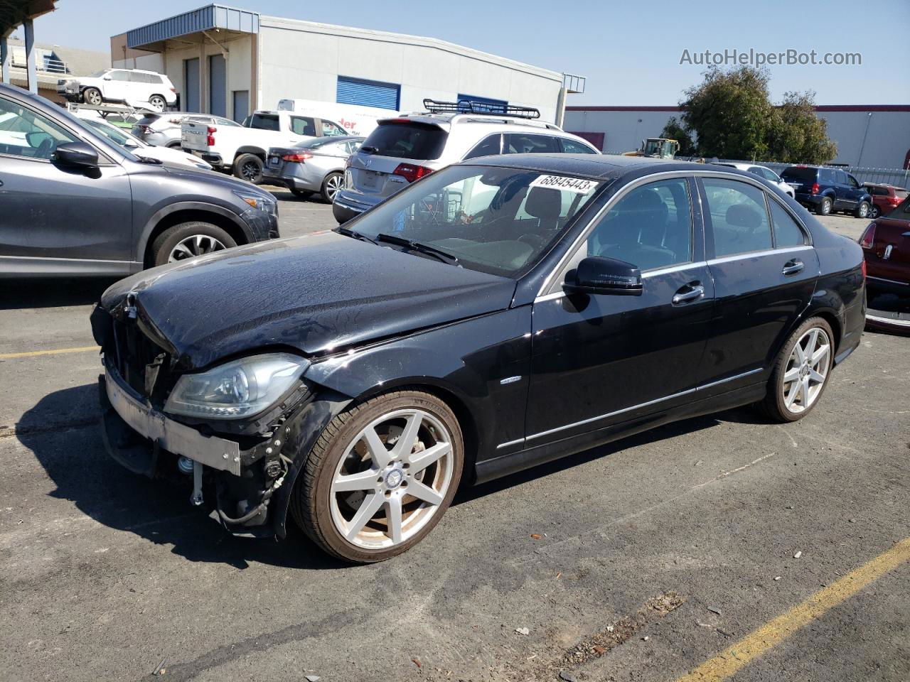 2012 Mercedes-benz C 350 Black vin: WDDGF5HB9CA679660