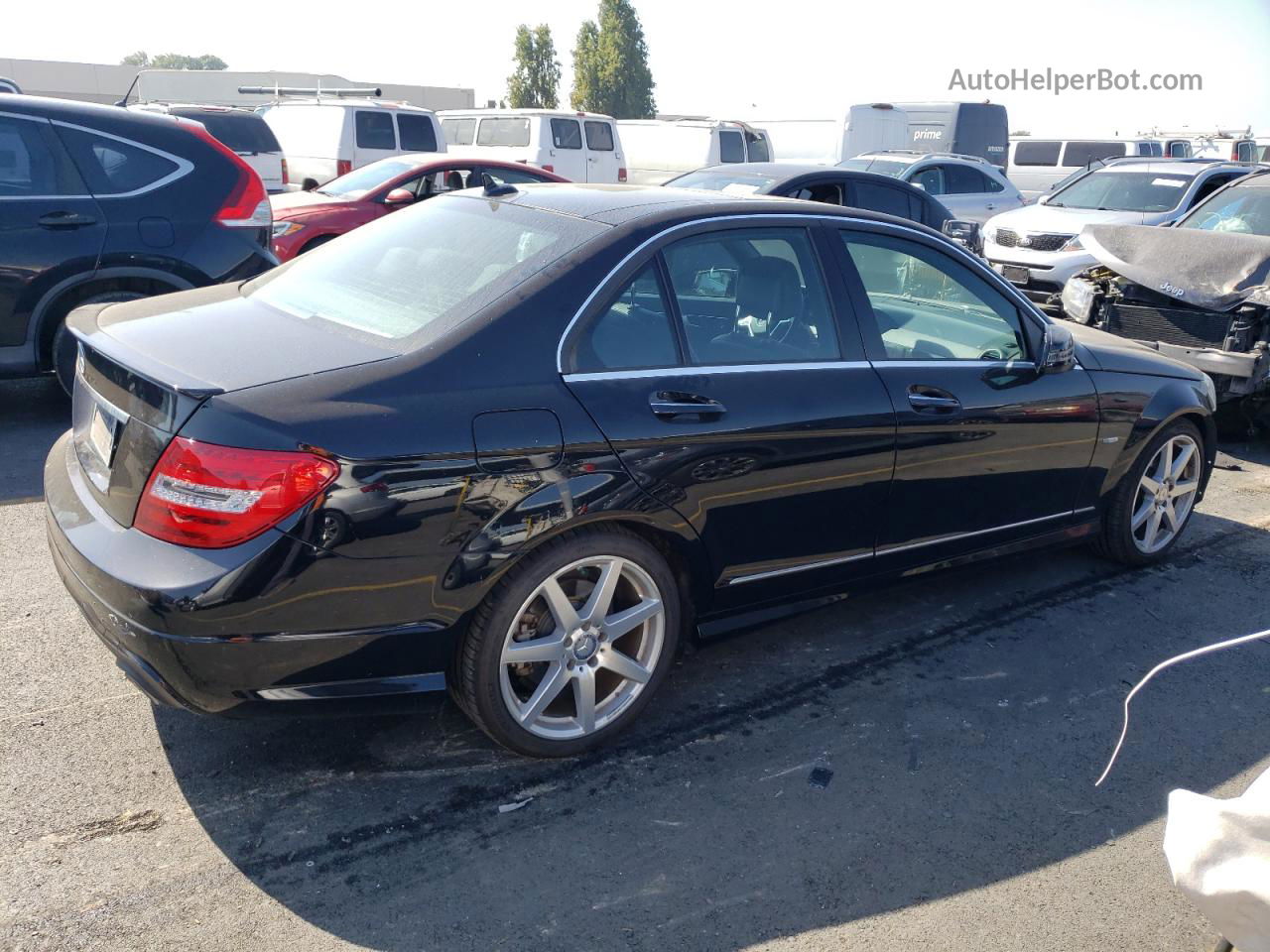 2012 Mercedes-benz C 350 Black vin: WDDGF5HB9CA679660