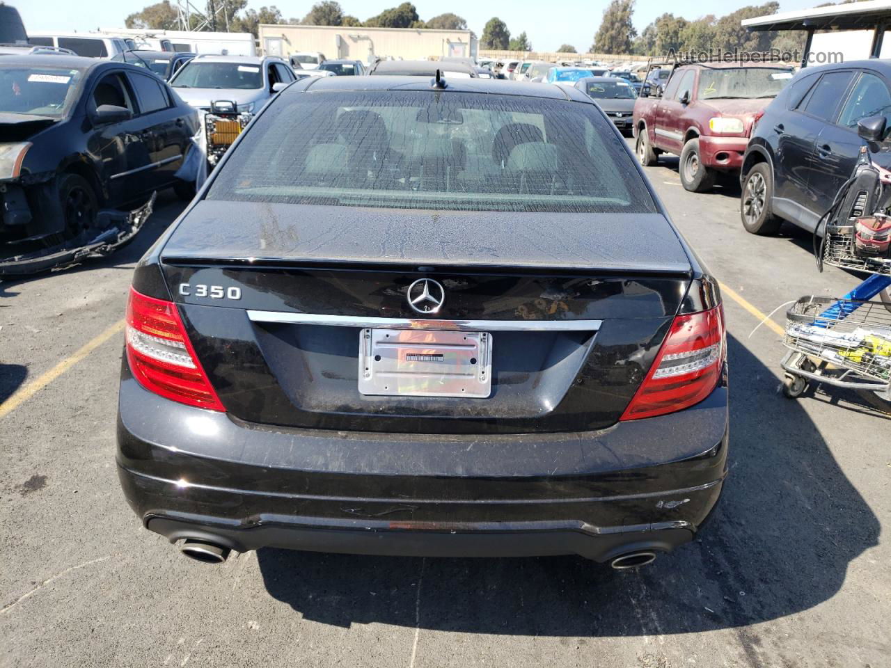 2012 Mercedes-benz C 350 Black vin: WDDGF5HB9CA679660