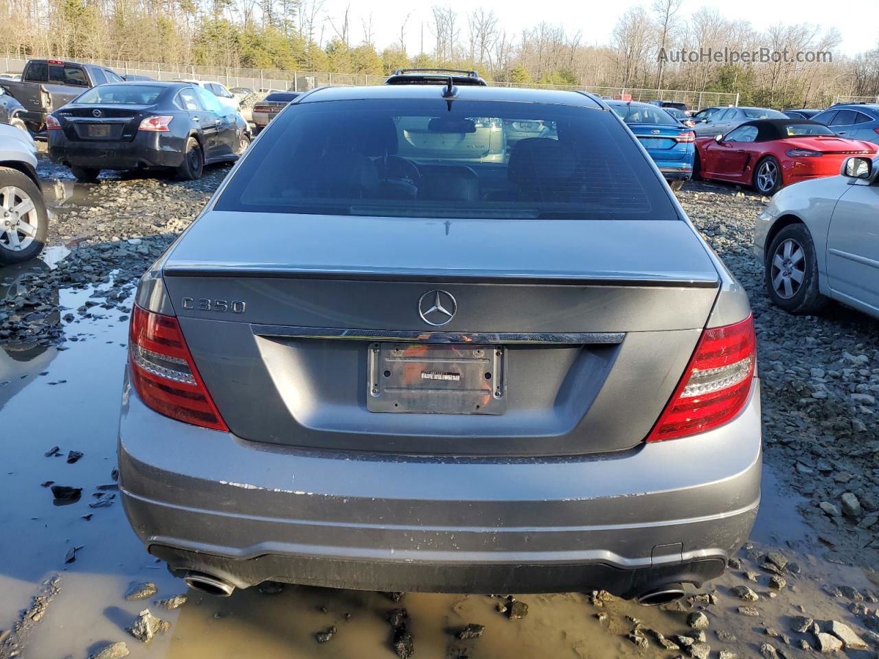 2012 Mercedes-benz C 350 Gray vin: WDDGF5HBXCR230716