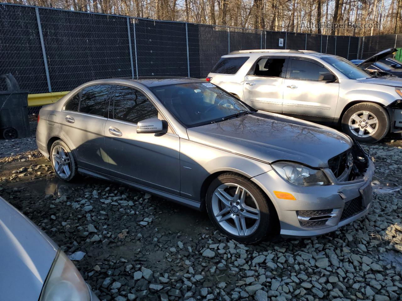 2012 Mercedes-benz C 350 Gray vin: WDDGF5HBXCR230716