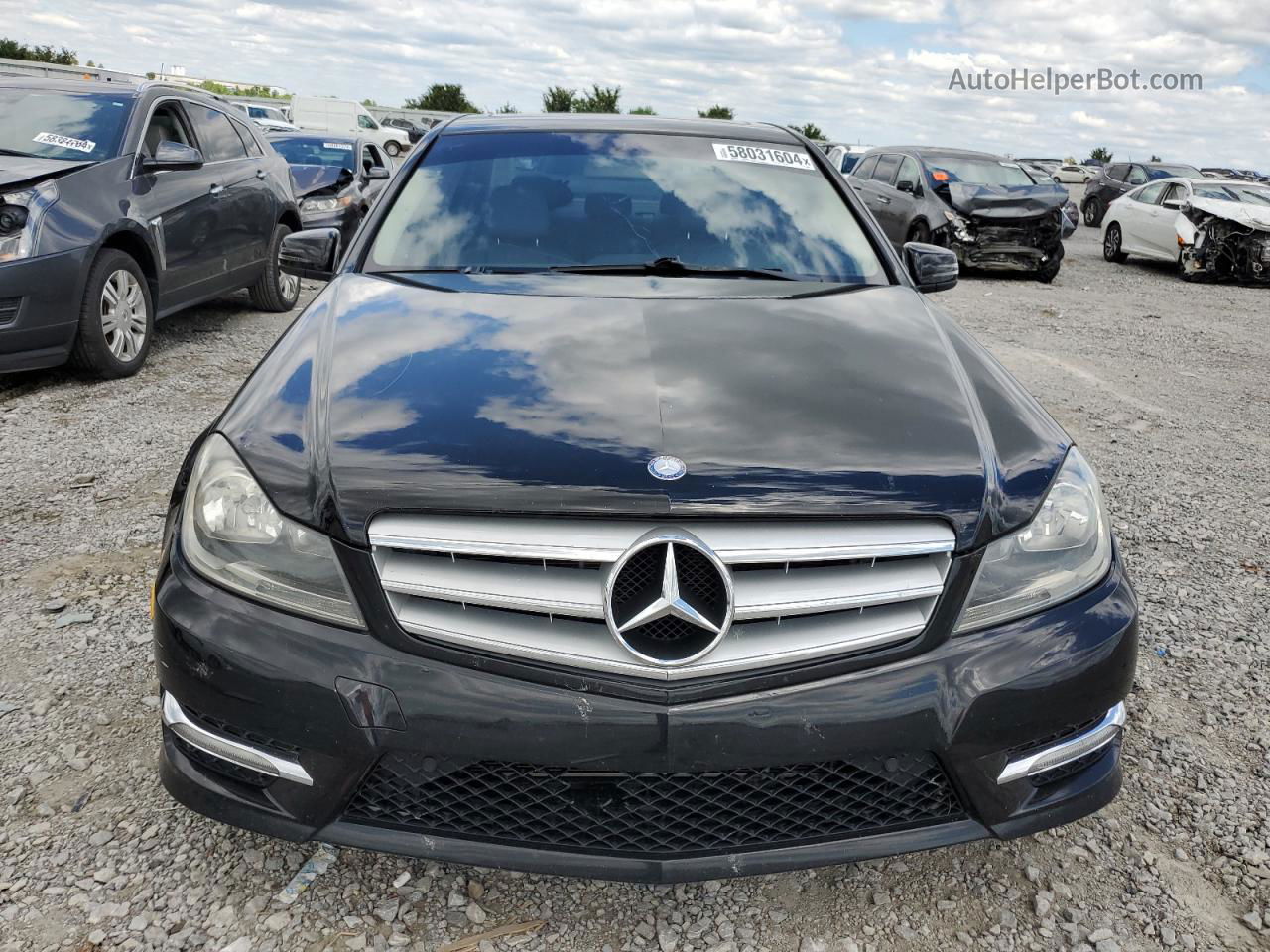 2012 Mercedes-benz C 300 4matic Black vin: WDDGF8BB0CA642037