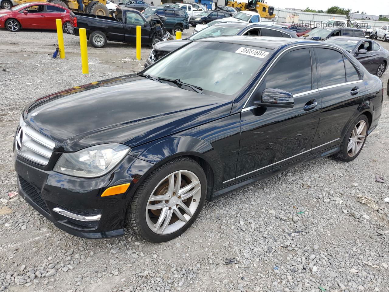 2012 Mercedes-benz C 300 4matic Black vin: WDDGF8BB0CA642037