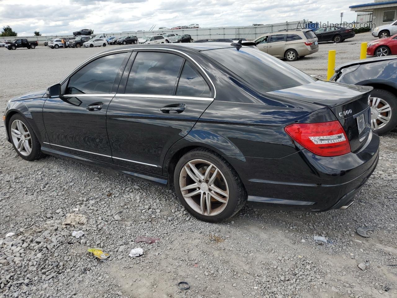 2012 Mercedes-benz C 300 4matic Black vin: WDDGF8BB0CA642037