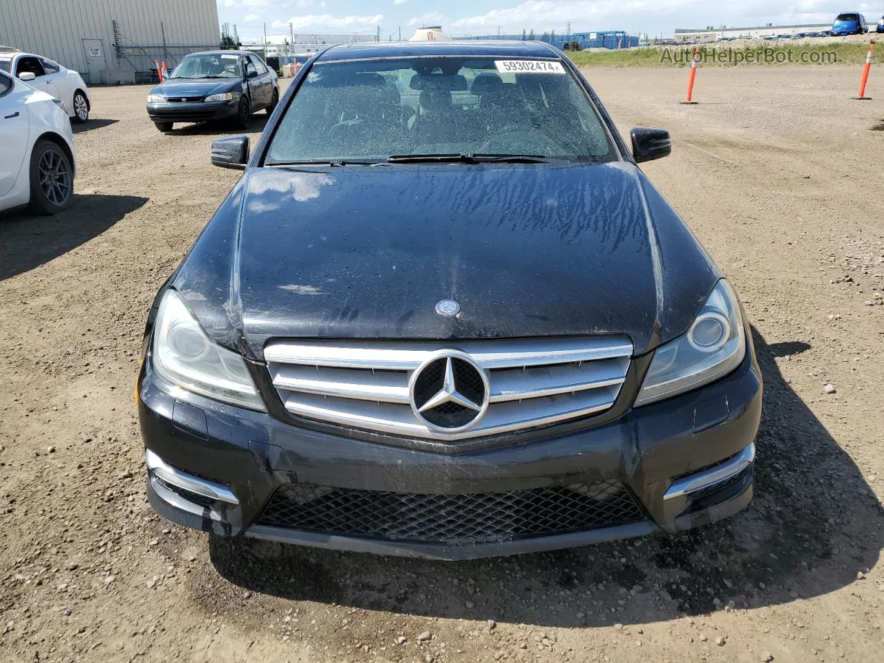 2012 Mercedes-benz C 300 4matic Black vin: WDDGF8BB0CA712927