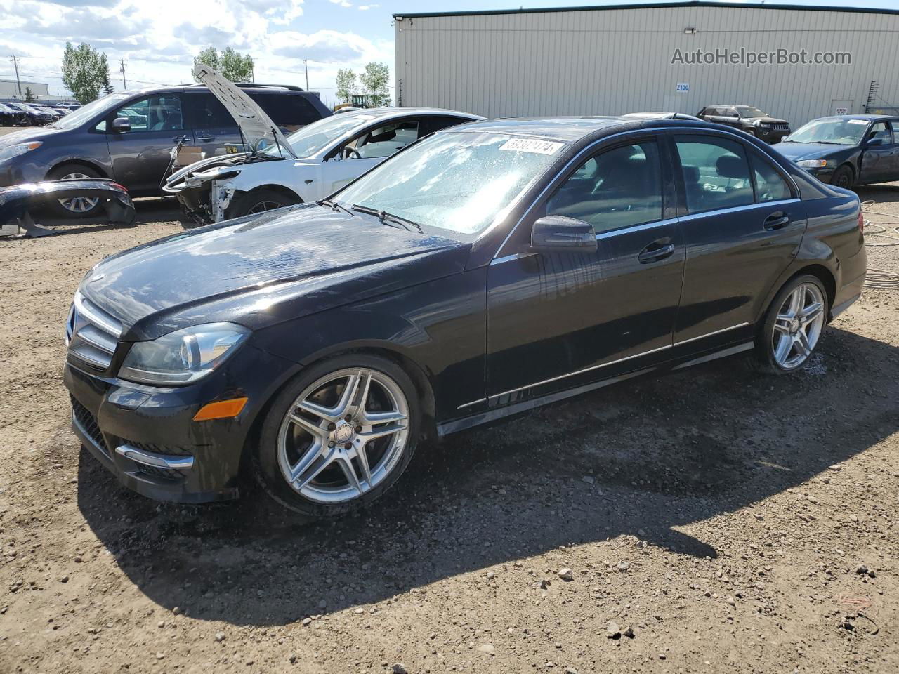 2012 Mercedes-benz C 300 4matic Black vin: WDDGF8BB0CA712927