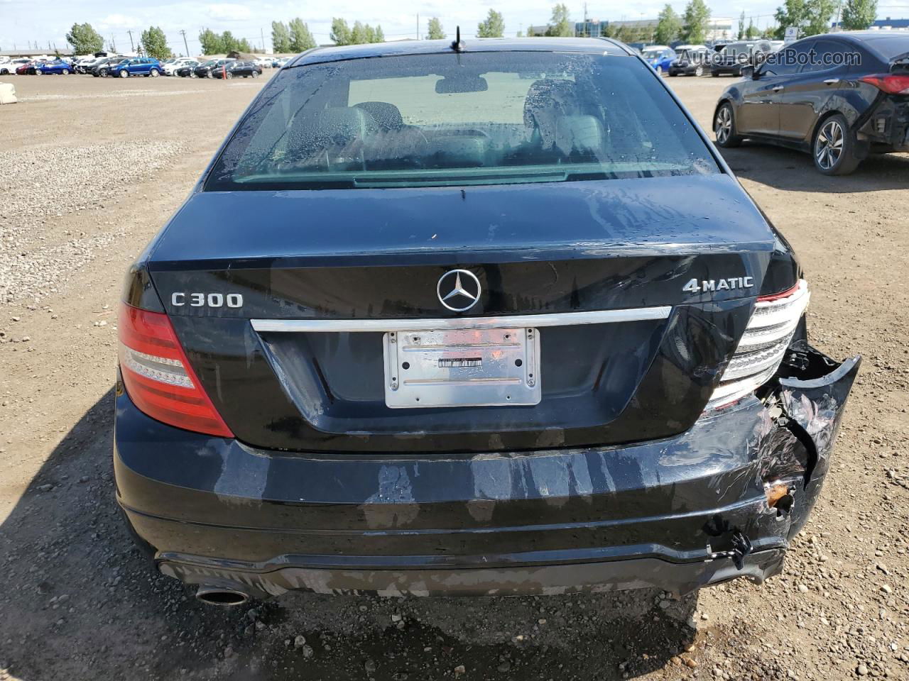 2012 Mercedes-benz C 300 4matic Black vin: WDDGF8BB0CA712927