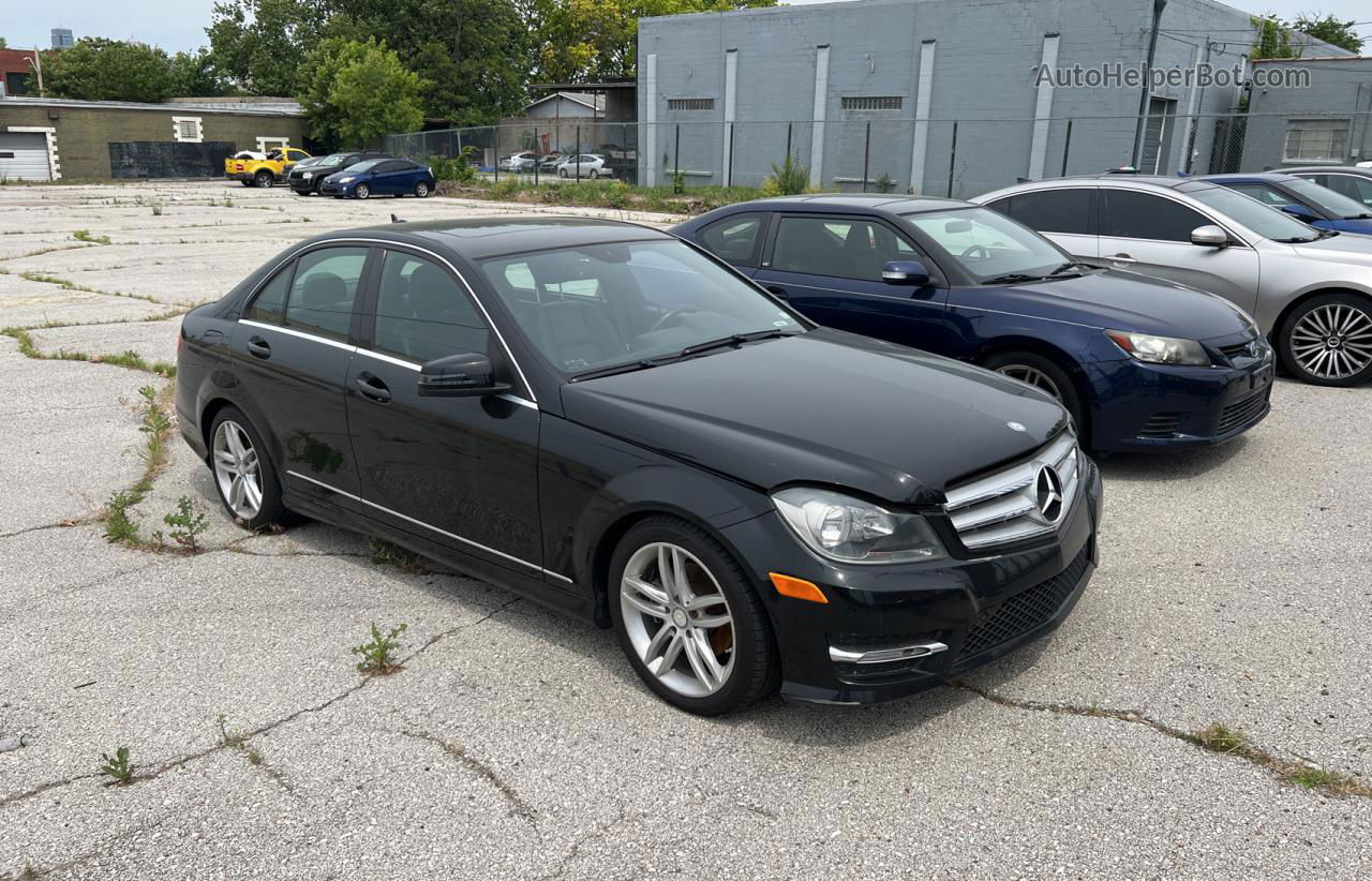 2012 Mercedes-benz C 300 4matic Black vin: WDDGF8BB0CF871918