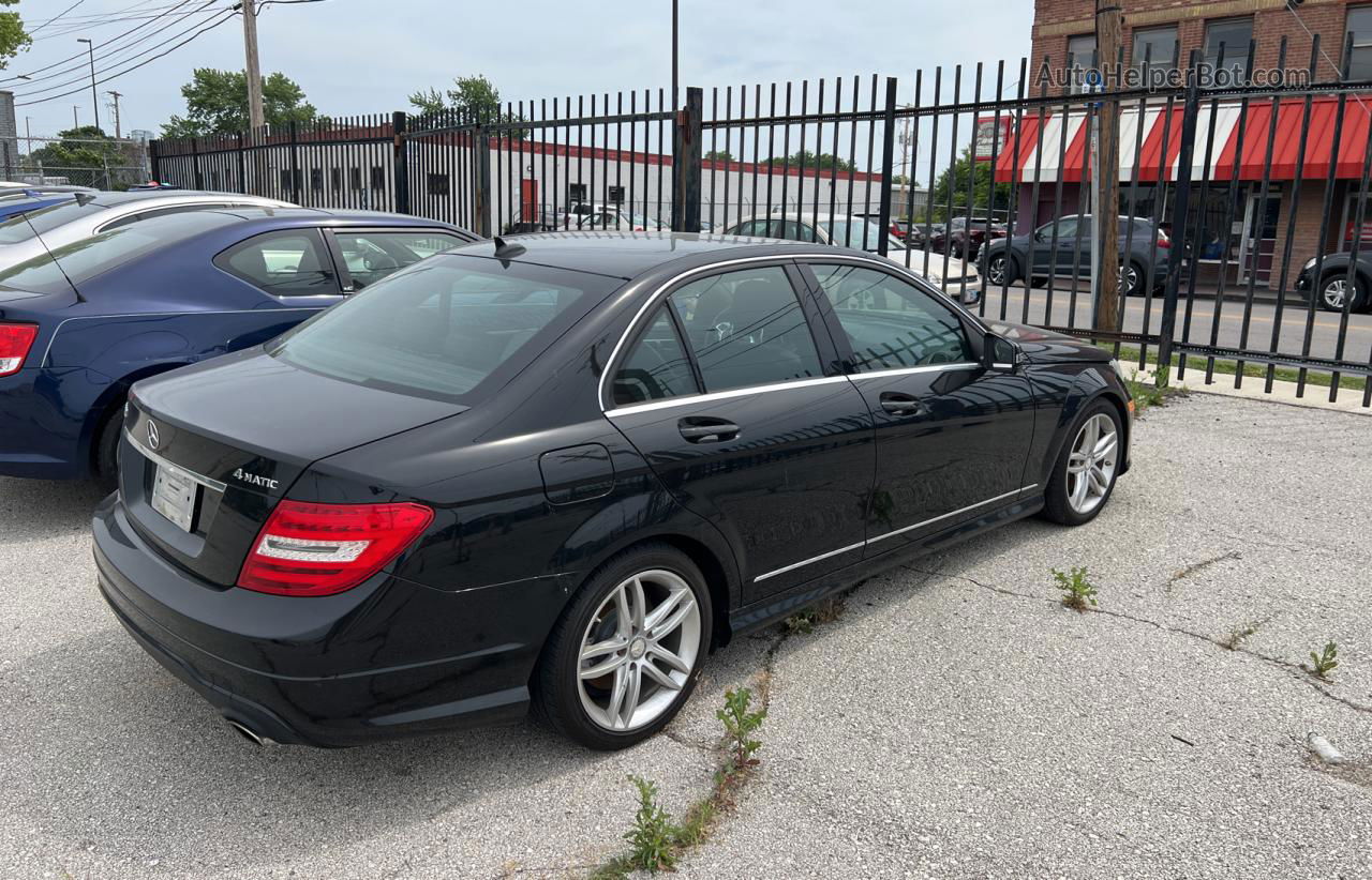 2012 Mercedes-benz C 300 4matic Black vin: WDDGF8BB0CF871918