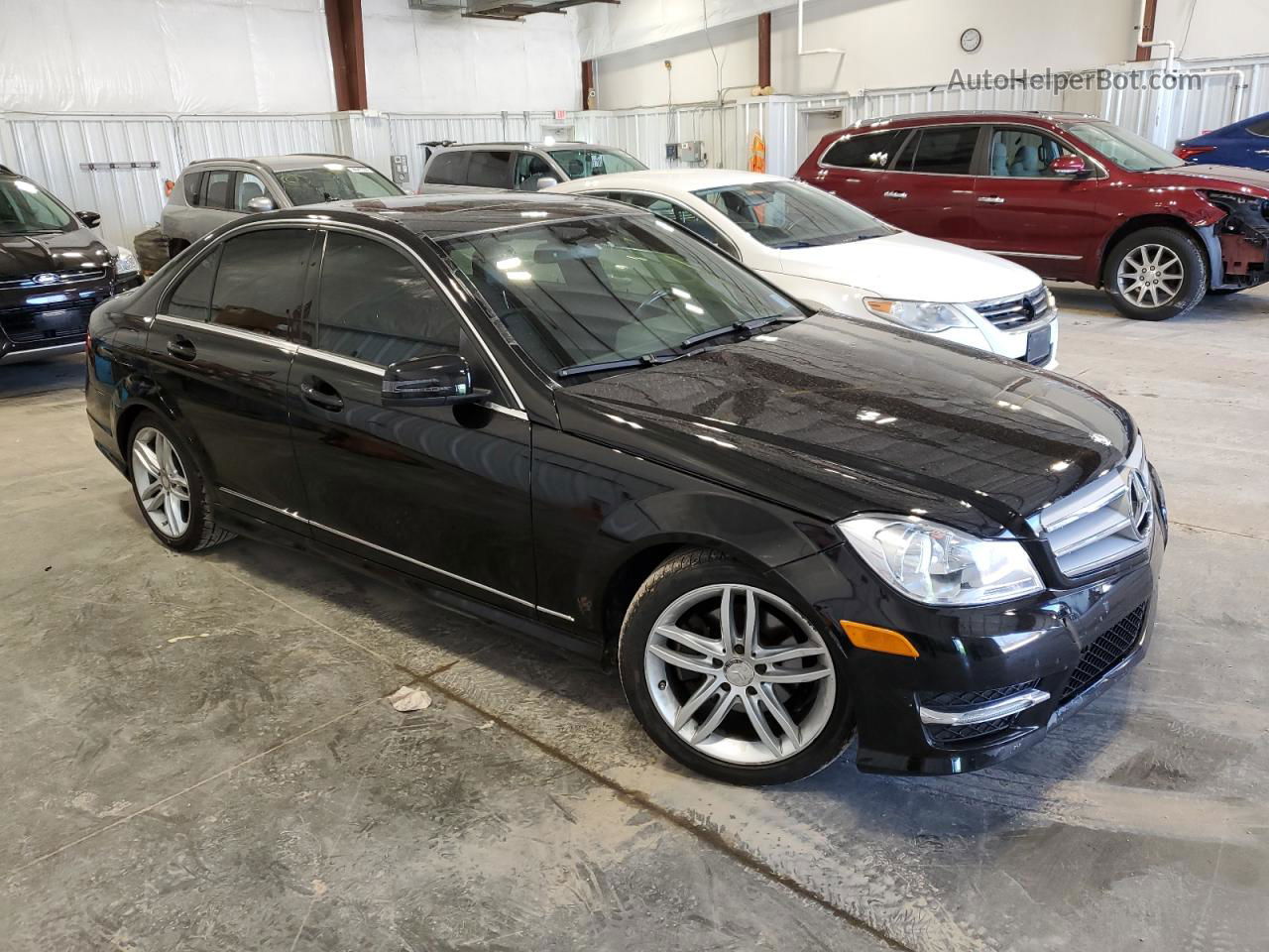 2012 Mercedes-benz C 300 4matic Black vin: WDDGF8BB0CF885849