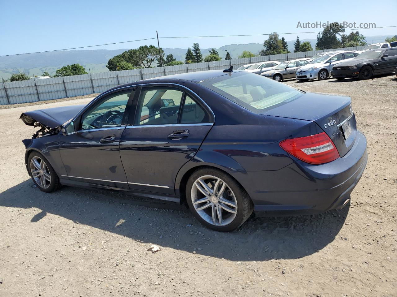 2012 Mercedes-benz C 300 4matic Blue vin: WDDGF8BB0CF914184