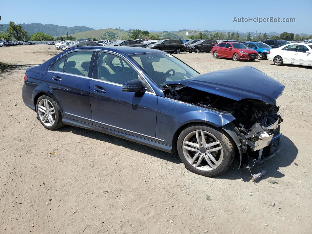 2012 Mercedes-benz C 300 4matic Blue vin: WDDGF8BB0CF914184