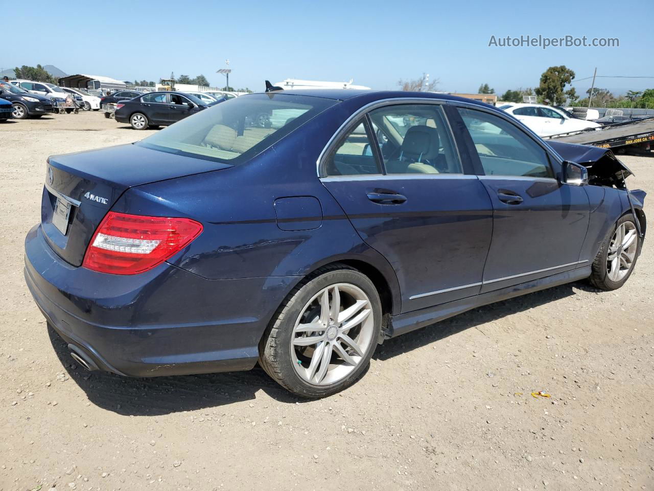 2012 Mercedes-benz C 300 4matic Blue vin: WDDGF8BB0CF914184