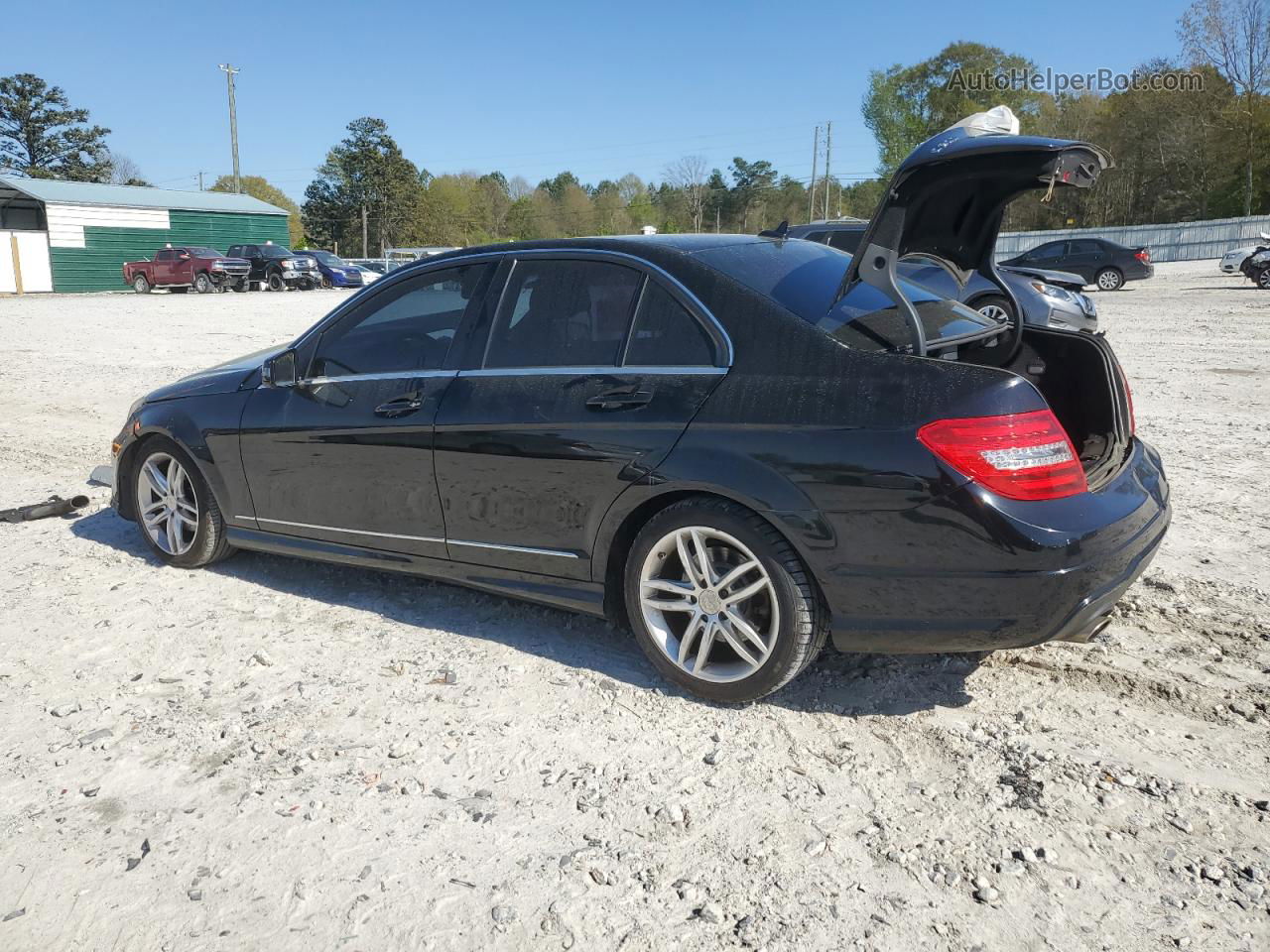 2012 Mercedes-benz C 300 4matic Black vin: WDDGF8BB0CR200277