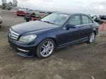 2012 Mercedes-benz C 300 4matic Blue vin: WDDGF8BB0CR222599