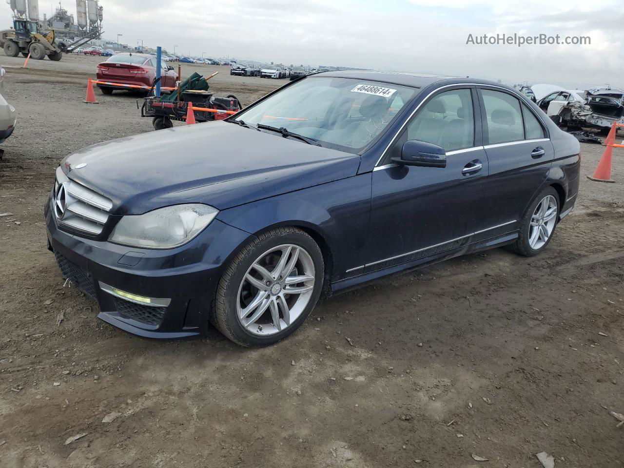 2012 Mercedes-benz C 300 4matic Blue vin: WDDGF8BB0CR222599