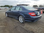 2012 Mercedes-benz C 300 4matic Blue vin: WDDGF8BB0CR222599