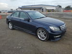 2012 Mercedes-benz C 300 4matic Blue vin: WDDGF8BB0CR222599