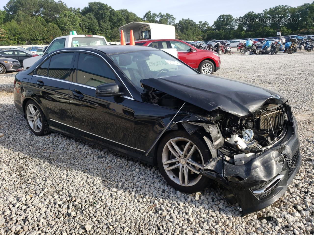 2012 Mercedes-benz C 300 4matic Black vin: WDDGF8BB0CR225986