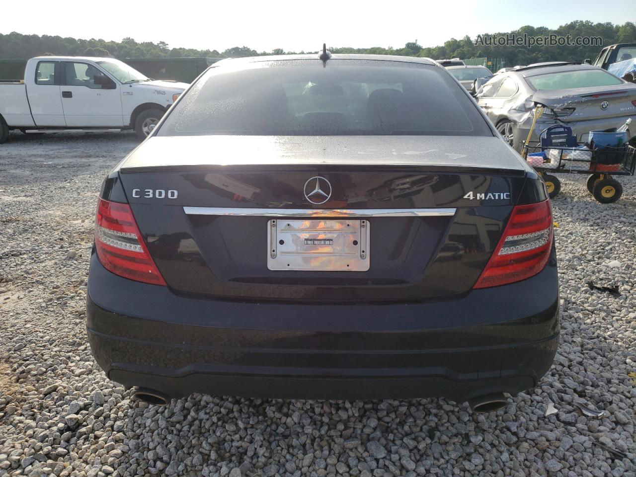 2012 Mercedes-benz C 300 4matic Black vin: WDDGF8BB0CR225986