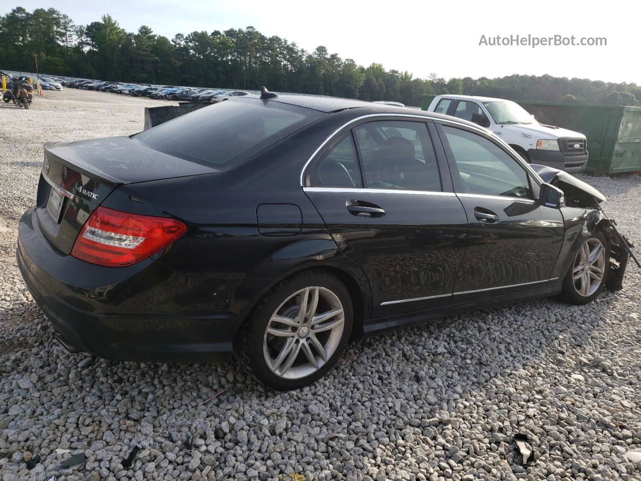 2012 Mercedes-benz C 300 4matic Black vin: WDDGF8BB0CR225986