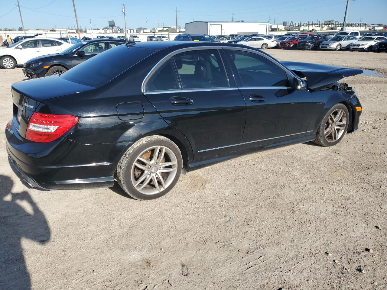 2012 Mercedes-benz C 300 4matic Black vin: WDDGF8BB0CR238530